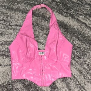 Fashion nova corset pink top